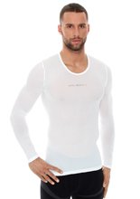 Koszulka unisex Brubeck Base Layer z długim rękawem biała