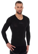 Koszulka unisex Brubeck Base Layer z długim rękawem czarna