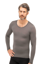 Koszulka unisex Brubeck Base Layer z długim rękawem szara