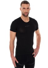 Koszulka unisex Brubeck Base Layer z krótkim rękawem czarna