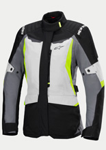 Kurtka motocyklowa damska tekstylna Alpinestars Stella ST-1 WP czarno-szaro-fluo