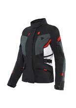 Kurtka motocyklowa damska tekstylna Dainese Carve Master 3 Gore-Tex czarno-szaro-czerwona