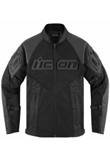 Kurtka motocyklowa skórzano-tekstylna Icon Mesh AF czarna, Wyprzedaż