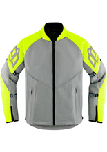 Kurtka motocyklowa tekstylna Icon Mesh AF szaro-fluo, Wyprzedaż