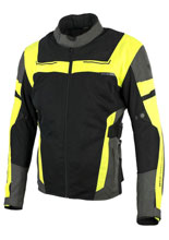 Kurtka motocyklowa tekstylna Seca Orkan II czarna-fluo