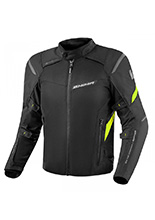 Kurtka motocyklowa tekstylna Shima Rush 2.0 czarno-fluo żółta