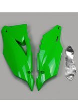 Osłony boczne tylne UFO do Kawasaki KXF 250 (21-), KXF 450 (19-) zielone