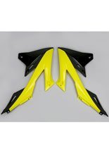 Osłony chłodnicy UFO do Suzuki RMZ 250 (19-), RMZ 450 (18-) żółto-czarne