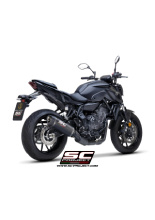 Pełny układ wydechowy 2-1, SC-Project SC1-S Carbon, Czarny kolektor [EURO5] - Yamaha MT-07 [21]