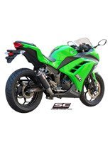 Pełny układ wydechowy 2-1 z tłumikiem GP M2 slip-on SC-Project do Kawasaki NINJA 300 [12-17]