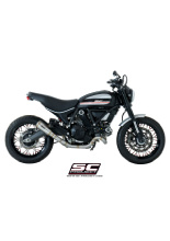 Pełny układ wydechowy SC-Project 2-1, Conic 70's Stainless steel (Slip-on) - Ducati Scrambler 800 [15-16]
