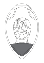 Podbródek AGV do kasku K1 (XS-S-MS)/K1 S (XS-S-M)