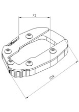 Poszerzenie stopki bocznej Puig do Ducati Multistrada V4 / S / S Sport (21-)