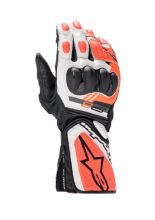 Rękawice motocyklowe skórzane Alpinestars SP-8 V3 czarno-biało-czerwone