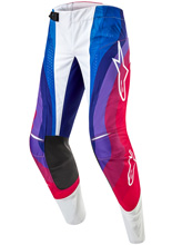 Spodnie cross Alpinestars MX Techstar Pneuma niebieskio-czerwono-białe