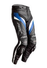 Spodnie motocyklowe skórzane Rst Tractech Evo IV czarno-niebieskie