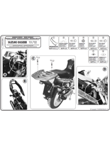 Stelaż Kappa pod kufer centralny MONOKEY i MONOLOCK Suzuki GS 500 E (01-07), GS 500 F (2004)