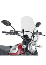 Szyba motocyklowa Givi do Ducati Scrambler 400 (16-20)/ Icon 800 (15-21) przezroczysta [mocowanie w zestawie]