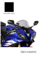 Szyba motocyklowa MRA Oryginalny kształt "O" Yamaha YZF R 6 (06-07) czarna