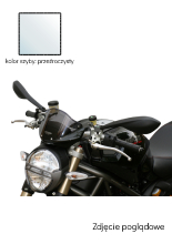 Szyba motocyklowa MRA oryginalny kształt "O" Ducati Monster 696/796/1100 przeźroczysta