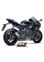 Tłumik SC-Project CR-T Carbon / Titanium, Siatka na wylocie (Slip on) - Yamaha YZF R1 / R1M [17-19]