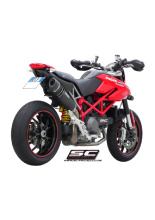 Tłumik SC-Project Oval Titanium / Carbon - Ducati Hypermotard 1100 / EVO / SP [10-12] (z parą bocznych owiewek)