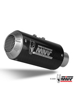 Tłumik motocyklowy Slip-On Line (MK3) MIVV do Ducati Monster 821 (14-17) / 1200 / S (14-16) carbon