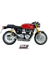 Tłumiki stożkowe '70s (Krótka wersja) Slip-On SC-Project do Triumph THRUXTON 1200 / R [16-17]