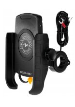 Uchwyt motocyklowy na telefon Biketec z ładowarką indukcyjną USB-C , montowany na kierownicę/ lusterko czarny [typ: R9W-PD Metal]