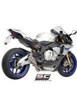 Układ wydechowy DE-CAT z tłumikiem CR-T NISKA POZYCJA (siatką tytanową na wylocie tłumika) SC-Project do Yamaha YZF R1 / R1M [15-17]