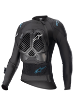 Zbroja motocyklowa damska Alpinestars MX Bionic Action V2 czarno-niebieska