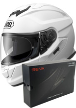 Zestaw: kask integralny Shoei GT-Air 3 biały połysk + dedykowany interkom motocyklowy Sena SRL 3