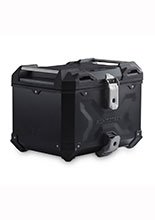 Zestaw: kufer centralny czarny TRAX ADV + stelaż Adventure-rack SW-Motech Kawasaki Versys 650 [15-] [pojemność 38 L] czarny