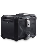 Zestaw: kufer centralny czarny TRAX ADV + stelaż Adventure-rack SW-Motech Yamaha Tracer 9 / GT RN70 (20-), Tracer 9 GT+ (22-) [pojemność 38 L]