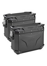 Zestaw kufrów bocznych GIVI Trekker Outback Evo aluminiowych, czarnych [poj.: prawy 37l, lewy: 48l]