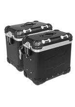 Zestaw kufrów bocznych aluminiowych Touratech ZEGA Evo "And-Black" czarnych [prawy: 38l; lewy: 45l]
