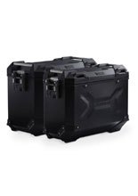 Zestaw: kufry boczne TRAX ADV + stelaże EVO 45/37 L SSw-Motech  Suzuki DL 650 V-Strom (04-10) (pojemność 37 i 45 L) czarne