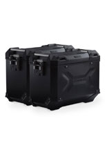 Zestaw: kufry boczne TRAX ADV + stelaże PRO SW-MOTECH 45/45L do motocykla Yamaha Tracer 9 RN70/GT (20-), Tracer 9 GT+ (22-) [pojemność 2 x 45 L] czarne