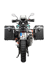Zestaw: kufry boczne czarne "And-Black" Zega Evo + stelaże czarne Touratech KTM Super Adventure 1290 S/R (21-) [poj.: 38+45l]