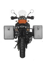 Zestaw: kufry boczne srebrne Zega Mundo + stelaże czarne Touratech KTM 1050 Adventure/ 1090 Adventure/ 1290 Super Adventure/1190 Adventure/R (38+45L)
