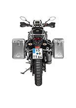 Zestaw: kufry boczne srebrne Zega Mundo + stelaże srebrne Touratech Yamaha Tenere 700 / World Raid (31+38L)