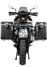 Zestaw: kufry boczne z anodowanego aluminium czarne "And-Black" Zega Evo + stelaże Touratech Husqvarna Norden 901, KTM Adventure 890/ R/ 790/ R (38+45L)