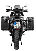 Zestaw: kufry boczne z anodowanego aluminium czarne "And-Black" Zega Evo + stelaże czarne Touratech Husqvarna Norden 901, KTM Adventure 890/ R/ 790/ R [poj.:38+45l]