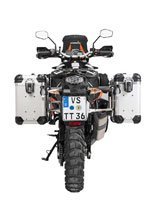 Zestaw: kufry boczne z anodowanego aluminium srebrne "And-S" Zega Evo + stelaże srebrne Touratech KTM 1050 Adventure/1090 Adventure/1290 Super Adventure (-20)/1190 Adventure/R (31+38L)