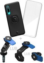 Zestaw na motocykl: etui na telefon Huawei P30 + wodoodporny pokrowiec + mocowanie Quad Lock 