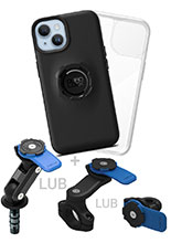 Zestaw na motocykl: etui na telefon iPhone 14 + wodoodporny pokrowiec + mocowanie Quad Lock 