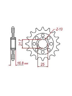 Zębatka napędowa SUNSTAR 3D4 [17 zębów]