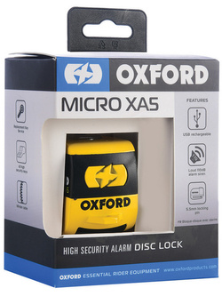 Blokada tarczy hamulcowej Disc Lock Oxford Alarmed Alpha XA5 5.5mm żółta 