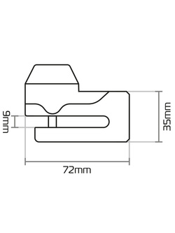 Blokada tarczy hamulcowej Disc Lock Oxford Mini Titan 5 mm czarna