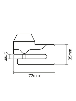 Blokada tarczy hamulcowej Disc Lock Oxford Mini Titan 5 mm czarno/żółta 